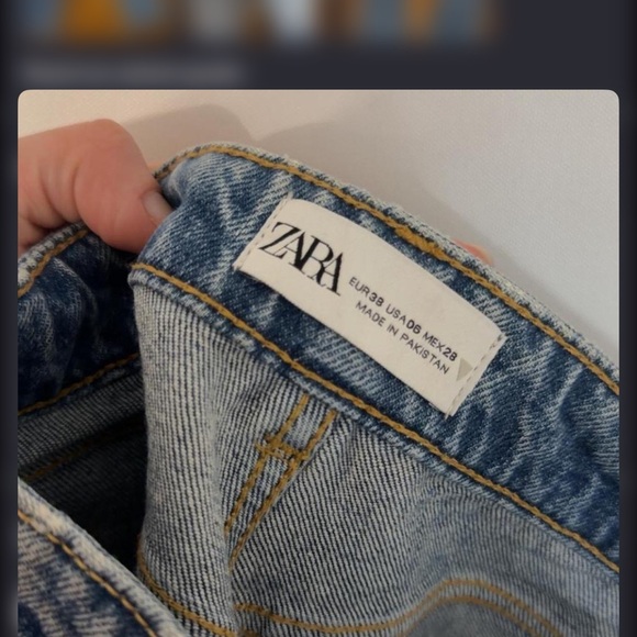 Zara Blue Flare Women's Jeans - Picture 4 of 6
